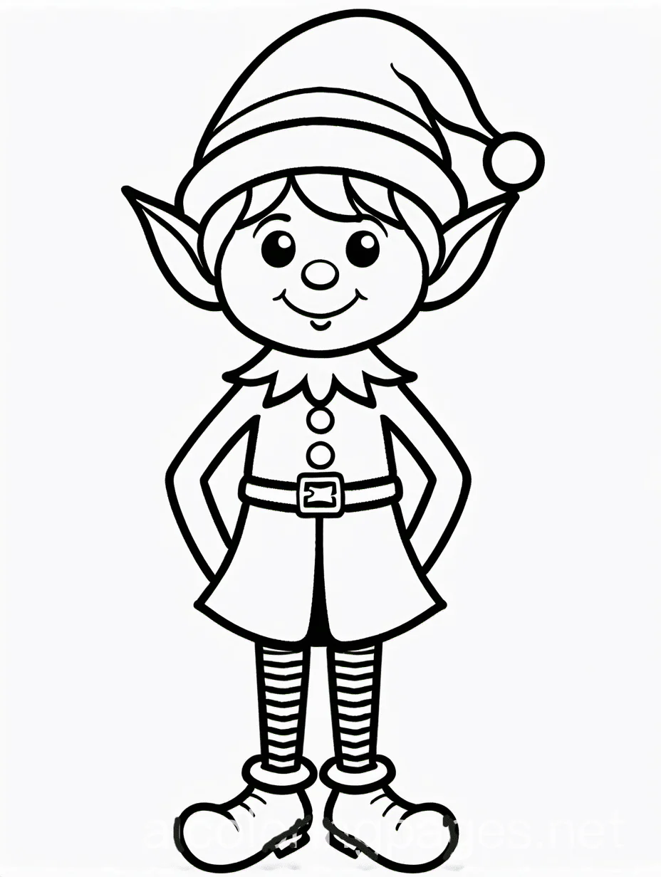 Christmas elf coloring pages