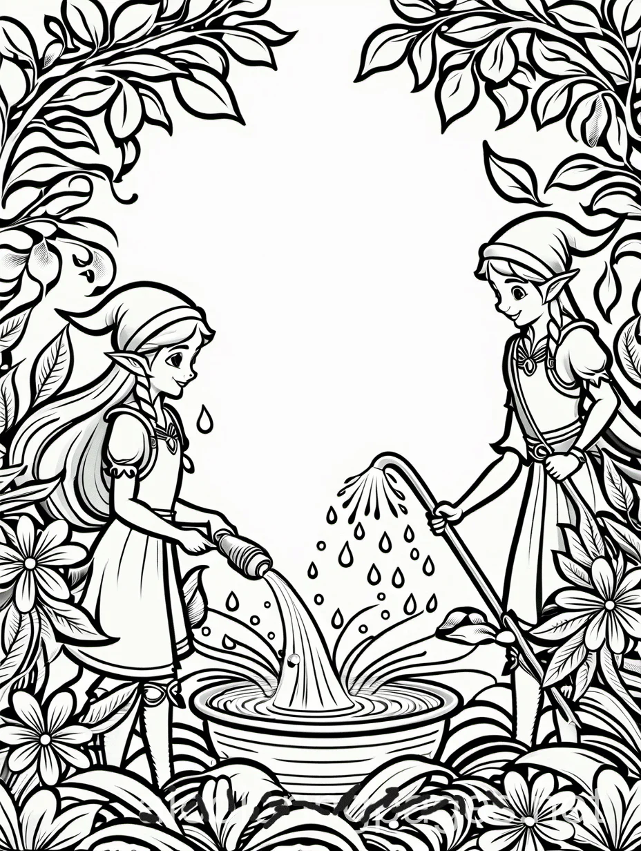 elves coloring sheets for kids
