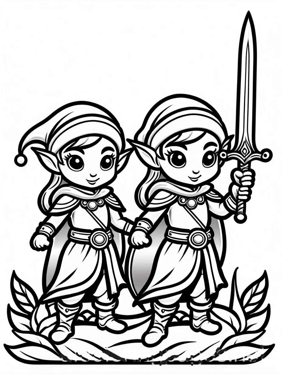 elves coloring pages pdf free download