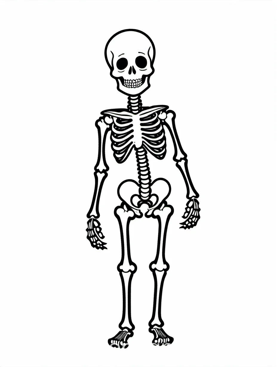 skeleton sans coloring page