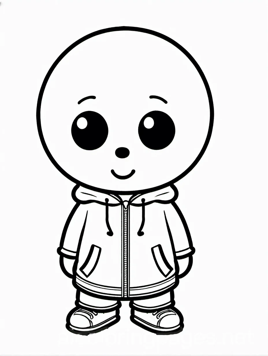 Cute Fellow sans coloring page 