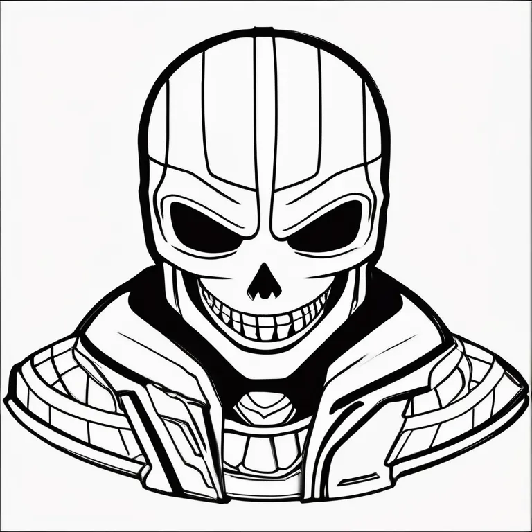 Evil Sans Villain coloring page