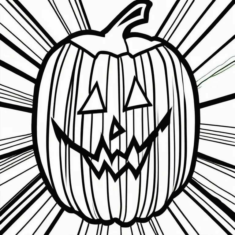 Halloween pumpkin sans coloring page