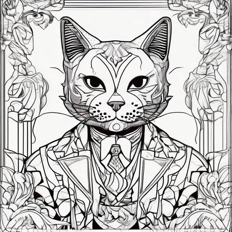 Sans Robot Cat Coloring page