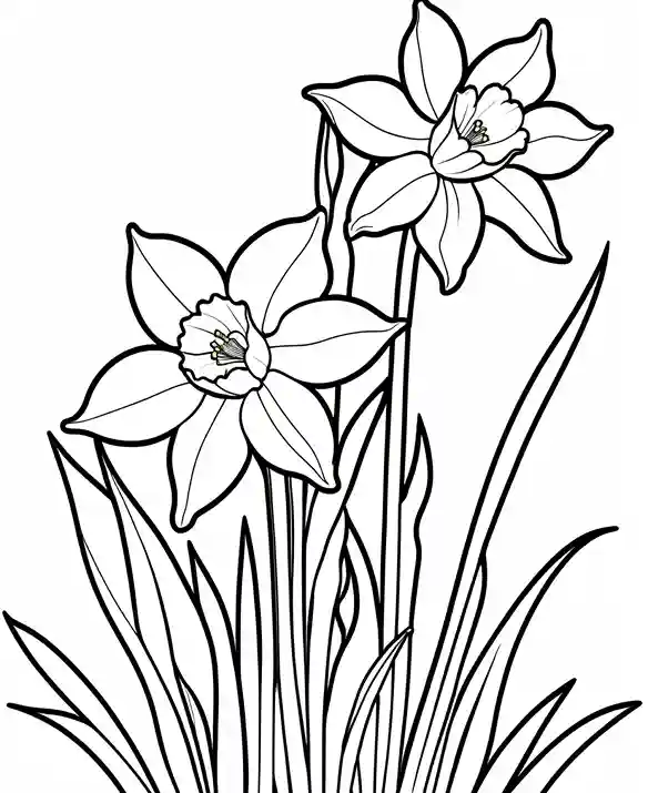 daffodil coloring