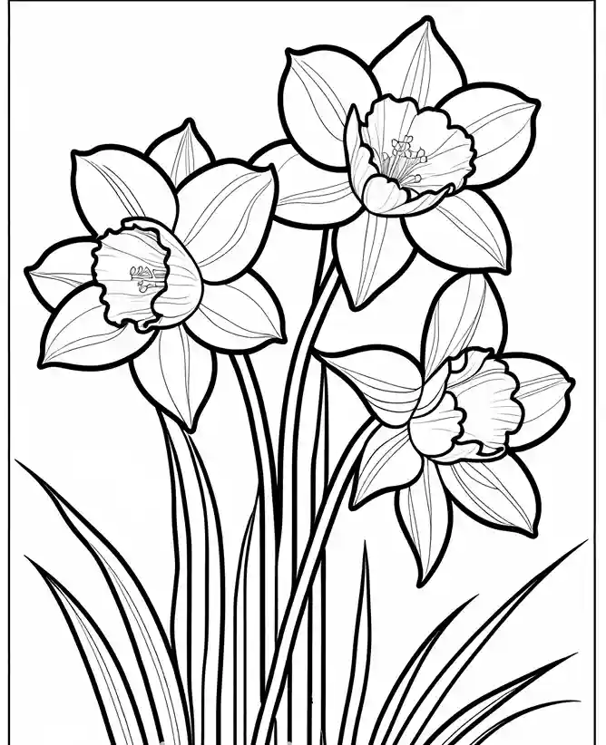 daffodil coloring pages