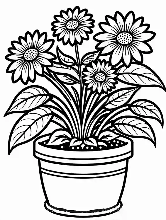 flower coloring sheets
