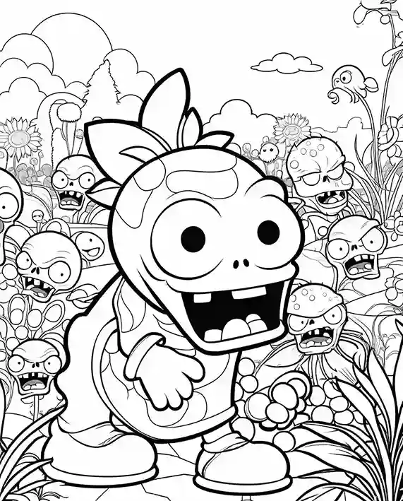 plants and zombies coloring pages