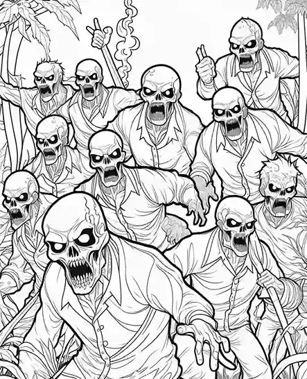 zombies coloring pages
